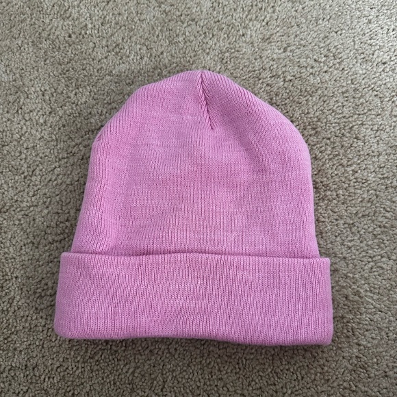 Pink smiley face beanie - Picture 2 of 4
